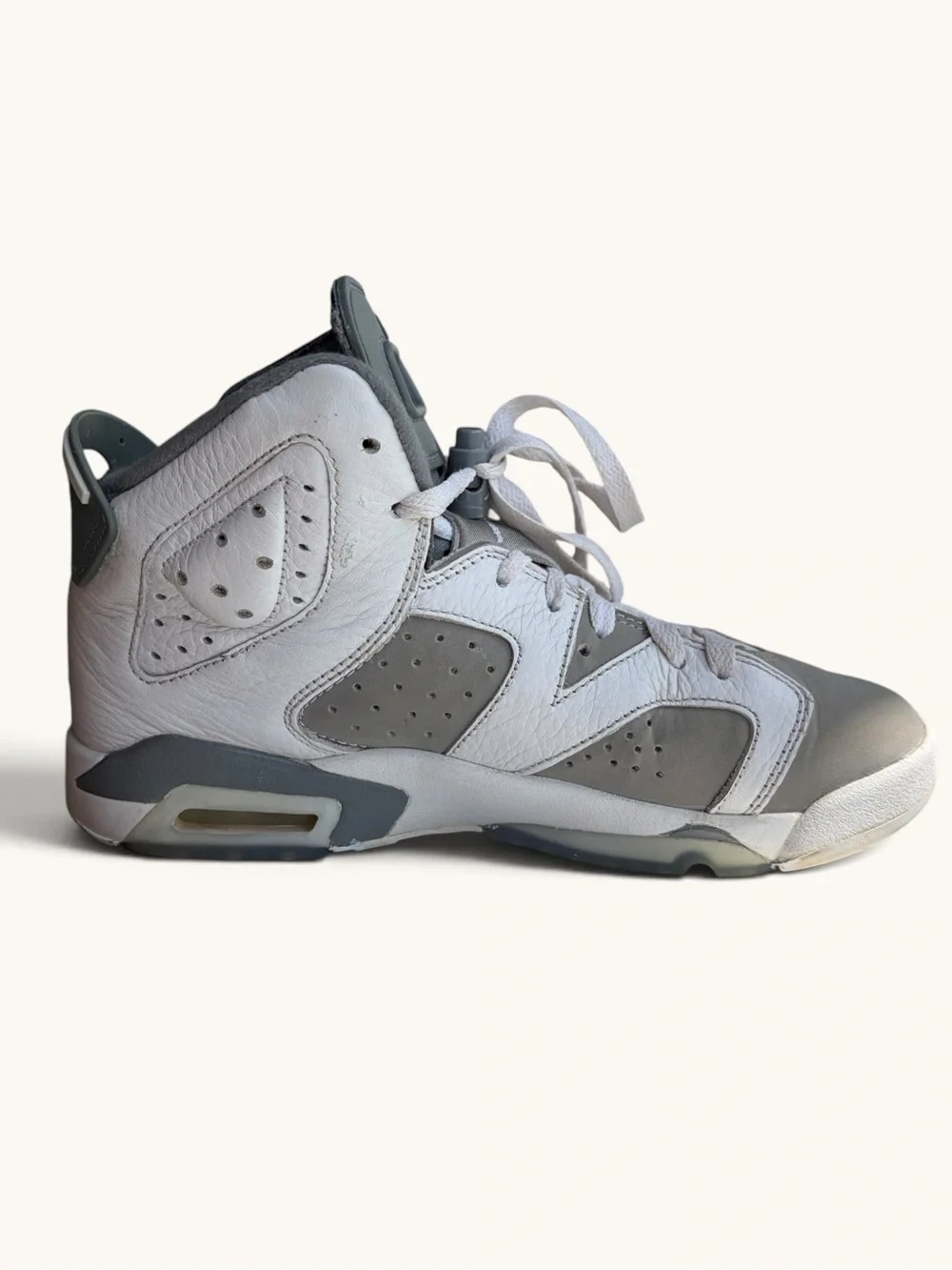 Jordan Kids High-Top Sneakers in White and Gray